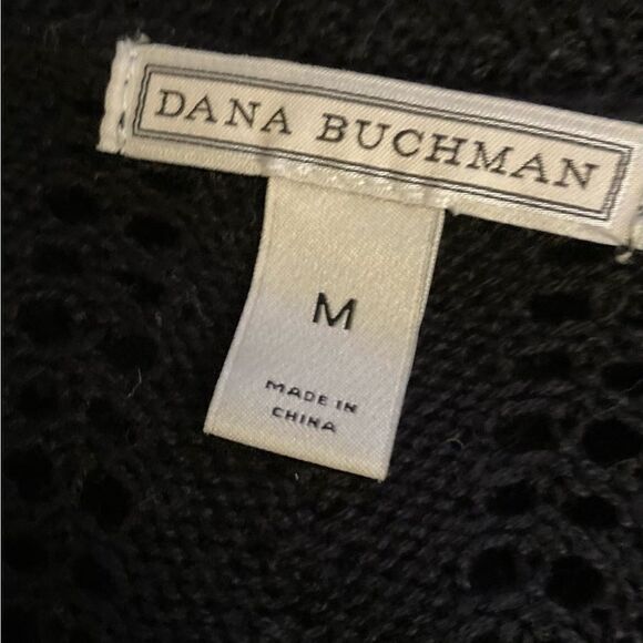 Dana Buchman Black Cardigan Sweater Medium - Picture 2 of 6